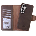 Carter Leather Samsung S26 Plus Detachable Wallet Case, Distressed Coffee - BlackBrook Case