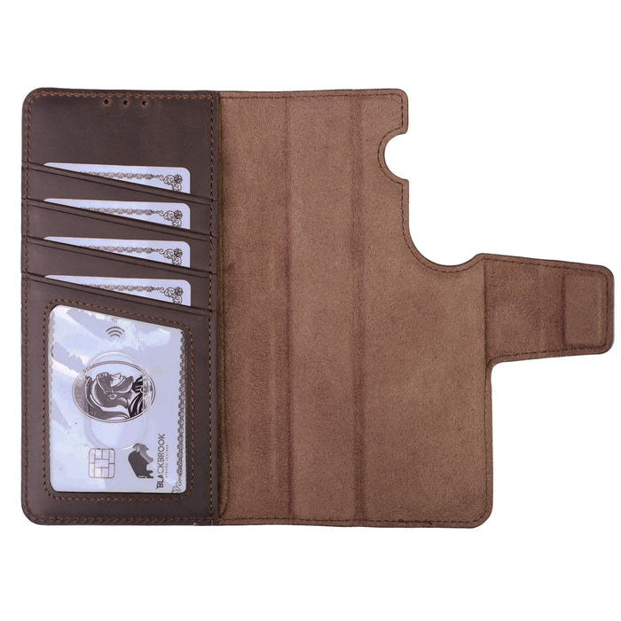 Carter Leather Samsung S26 Plus Detachable Wallet Case, Distressed Coffee - BlackBrook Case