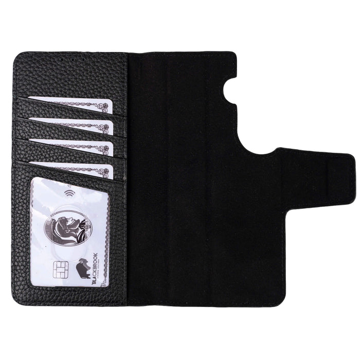 Carter Leather Samsung S26 Plus Detachable Wallet Case, Pebble Black - BlackBrook Case