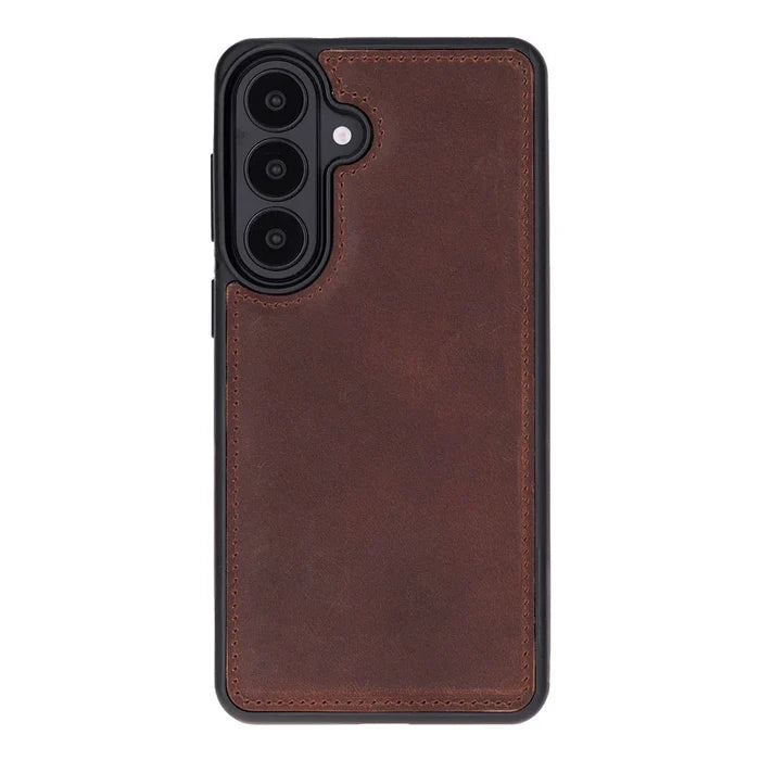 Carter Leather Samsung S26 Plus Detachable Wallet Case, Saddle Brown - BlackBrook Case