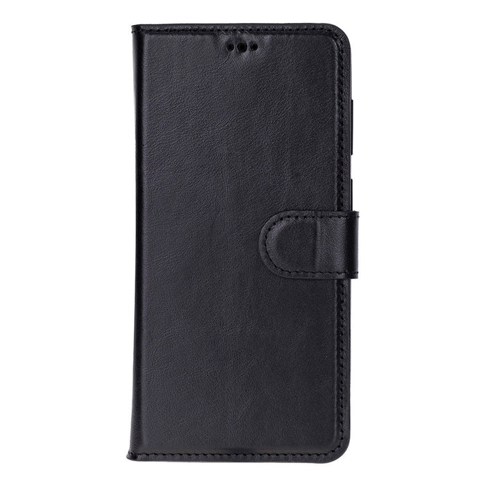 Carter Leather Samsung S26 Detachable Wallet Case, Rustic Black - BlackBrook Case