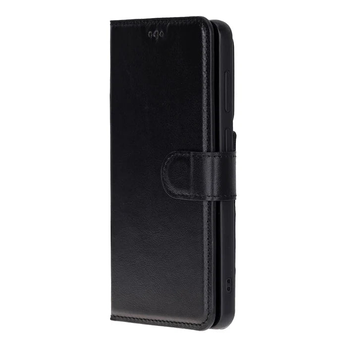 Carter Leather Samsung S26 Detachable Wallet Case, Rustic Black - BlackBrook Case