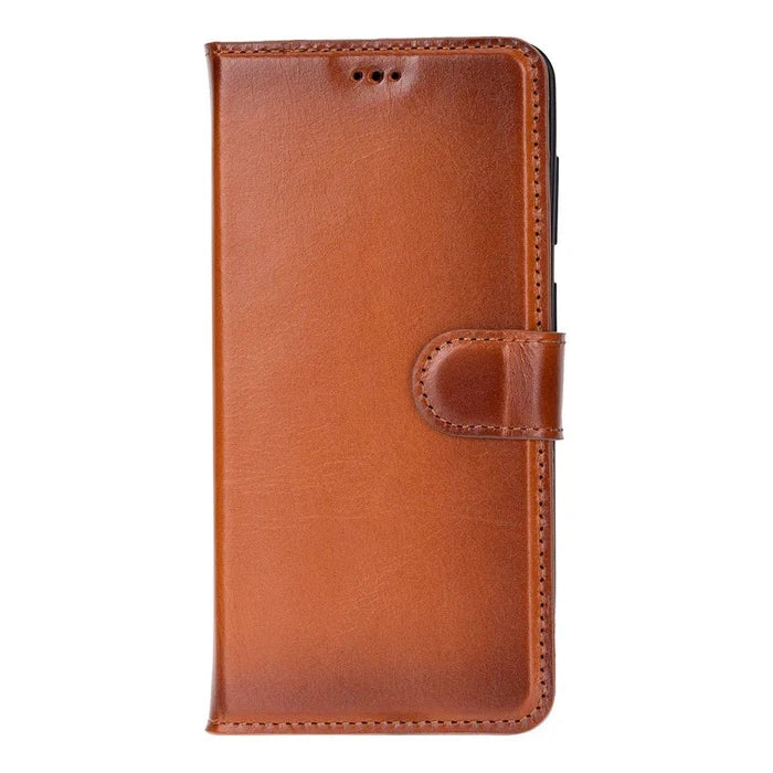Carter Leather Samsung S26 Detachable Wallet Case, Rustic Tan - BlackBrook Case
