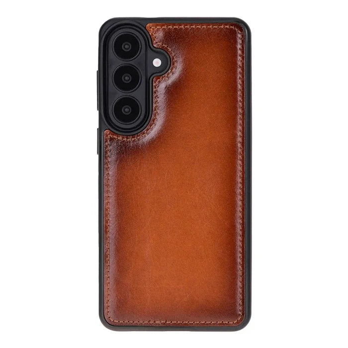 Carter Leather Samsung S26 Detachable Wallet Case, Rustic Tan - BlackBrook Case