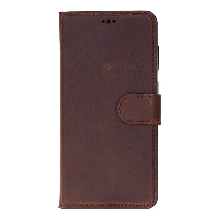 Carter Leather Samsung S26 Detachable Wallet Case, Saddle Brown - BlackBrook Case