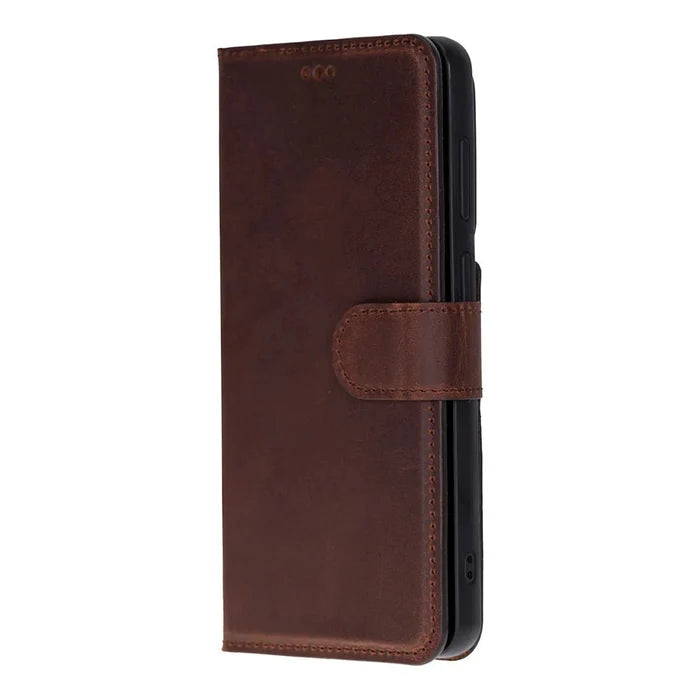 Carter Leather Samsung S26 Detachable Wallet Case, Saddle Brown - BlackBrook Case