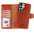 Carter Leather Samsung S26 Ultra Detachable Wallet Case, Burnished Tan - BlackBrook Case