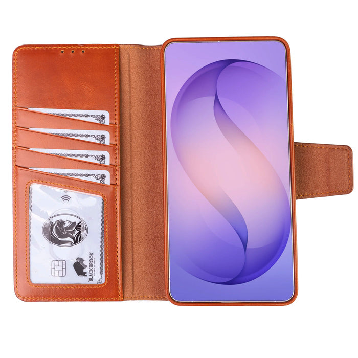 Carter Leather Samsung S26 Ultra Detachable Wallet Case, Burnished Tan - BlackBrook Case