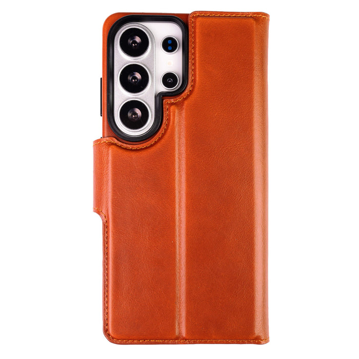Carter Leather Samsung S26 Ultra Detachable Wallet Case, Burnished Tan - BlackBrook Case