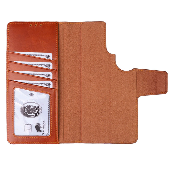 Carter Leather Samsung S26 Ultra Detachable Wallet Case, Burnished Tan - BlackBrook Case
