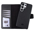 Carter Leather Samsung S26 Ultra Detachable Wallet Case, Pebble Black - BlackBrook Case