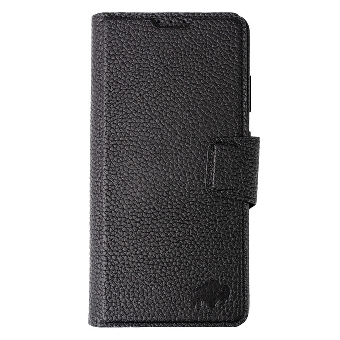 Carter Leather Samsung S26 Ultra Detachable Wallet Case, Pebble Black - BlackBrook Case