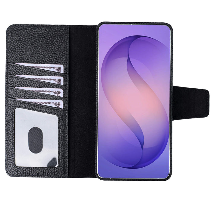 Carter Leather Samsung S26 Ultra Detachable Wallet Case, Pebble Black - BlackBrook Case