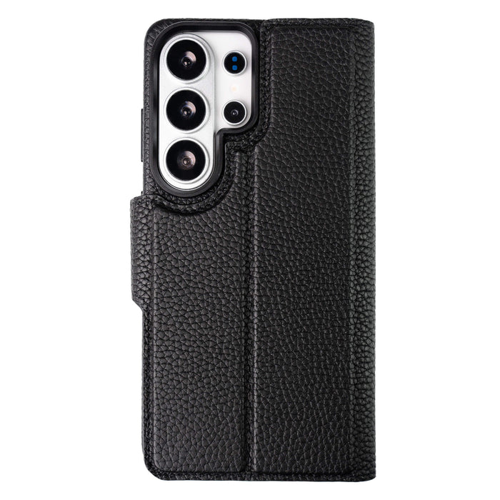 Carter Leather Samsung S26 Ultra Detachable Wallet Case, Pebble Black - BlackBrook Case