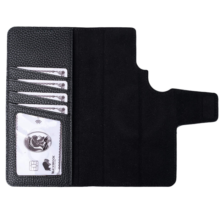 Carter Leather Samsung S26 Ultra Detachable Wallet Case, Pebble Black - BlackBrook Case