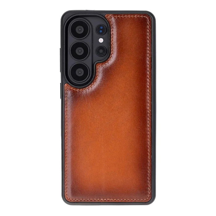 Carter Leather Samsung S26 Ultra Detachable Wallet Case, Rustic Tan - BlackBrook Case