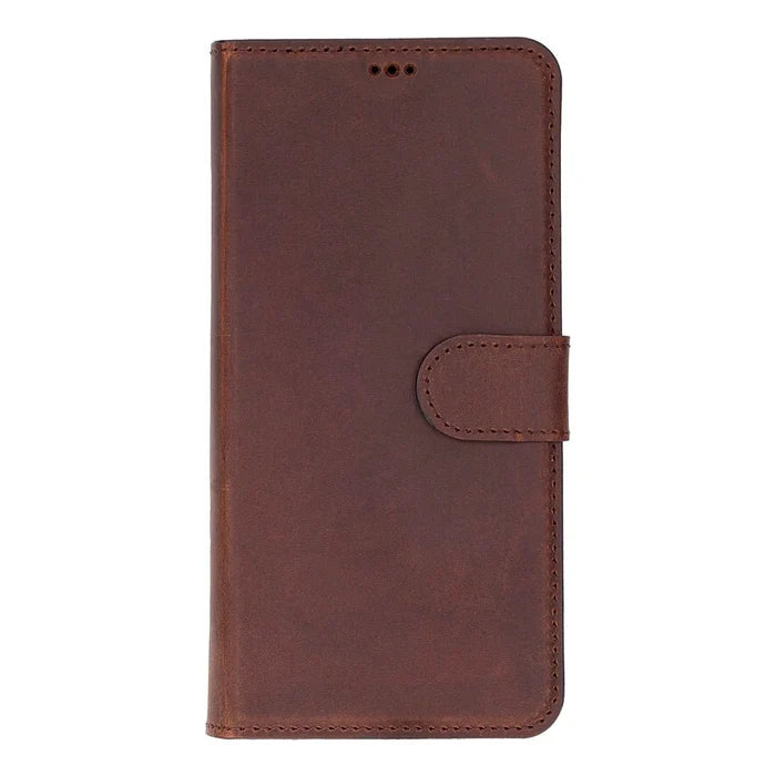 Carter Leather Samsung S26 Ultra Detachable Wallet Case, Saddle Brown - BlackBrook Case