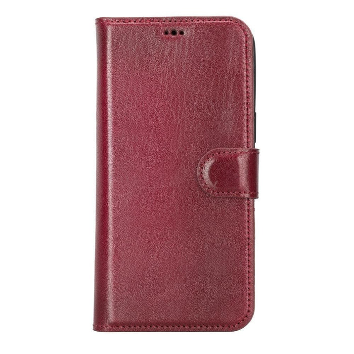 Carter Detachable Leather iPhone 14 Pro Max Wallet Case, Red - BlackBrook Case