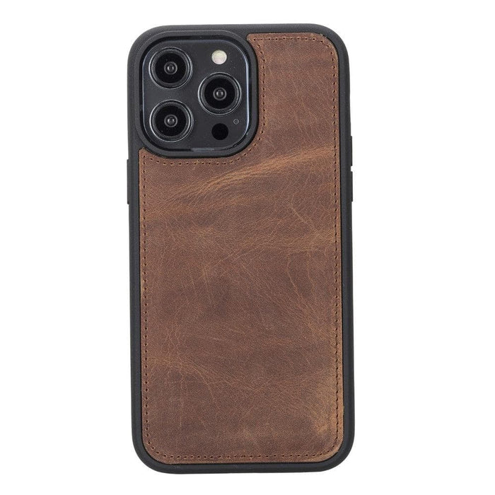 Carter Detachable Leather Wallet Case ‚Äì iPhone 14 Pro Max, Saddle Brown - BlackBrook Case