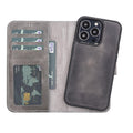 Carter Detachable Leather Wallet Case – iPhone 13 Mini, Tiguan Gray - BlackBrook Case