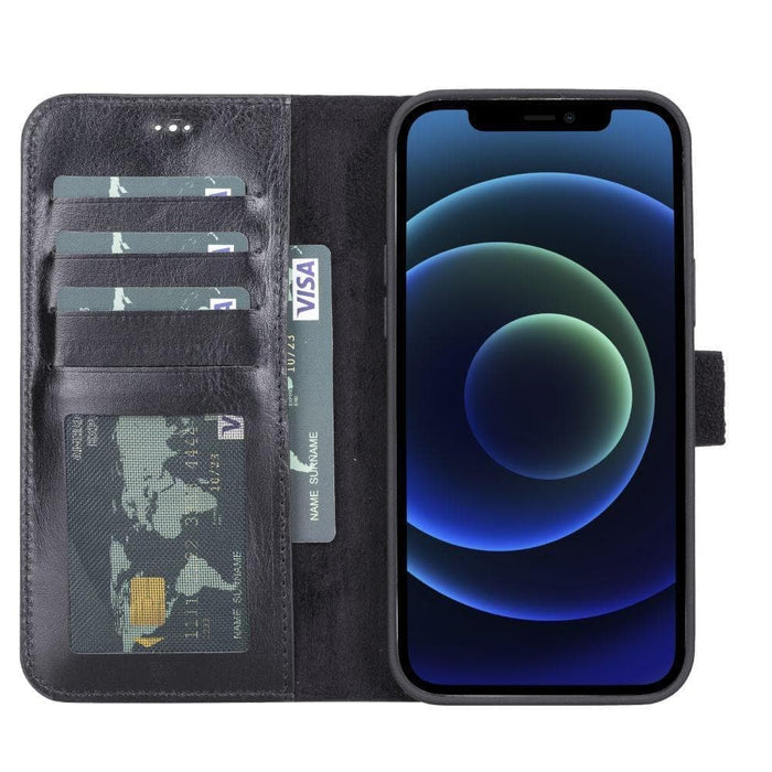 Carter Detachable Leather Wallet Case – iPhone 13 Pro Max, Saddle Brown - BlackBrook Case