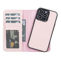Carter Detachable Leather Wallet Case – iPhone 13 Pro, Nude Pink - BlackBrook Case