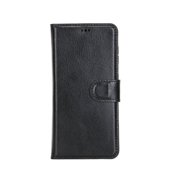 Carter Leather Samsung S21 Detachable Wallet Case, Rustic Black - BlackBrook Case