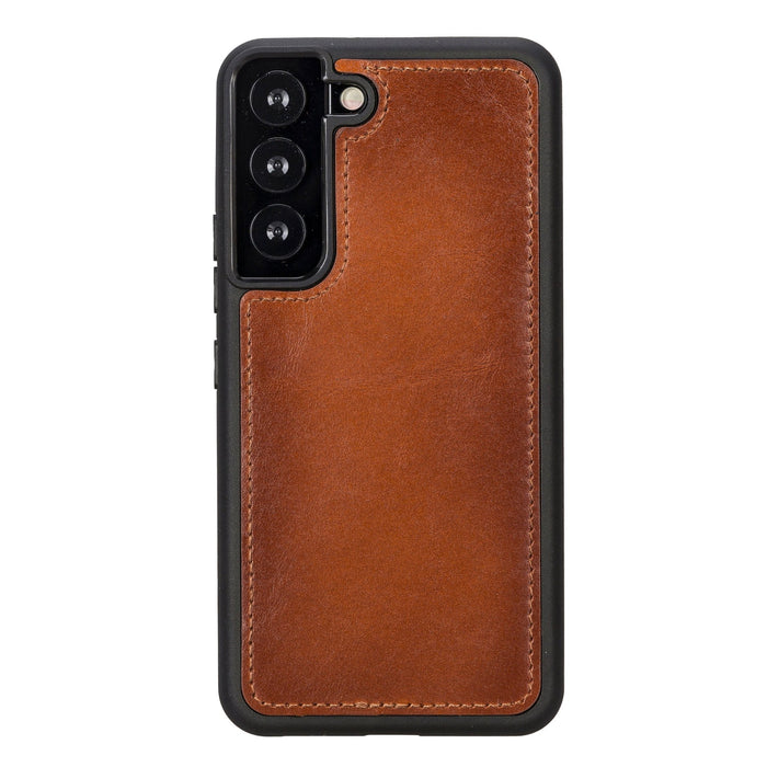 Carter Leather Samsung S22 Detachable Wallet Case, Rustic Tan - BlackBrook Case