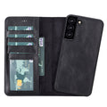 Carter Leather Samsung S23 Plus Detachable Wallet Case, Rustic Black - BlackBrook Case