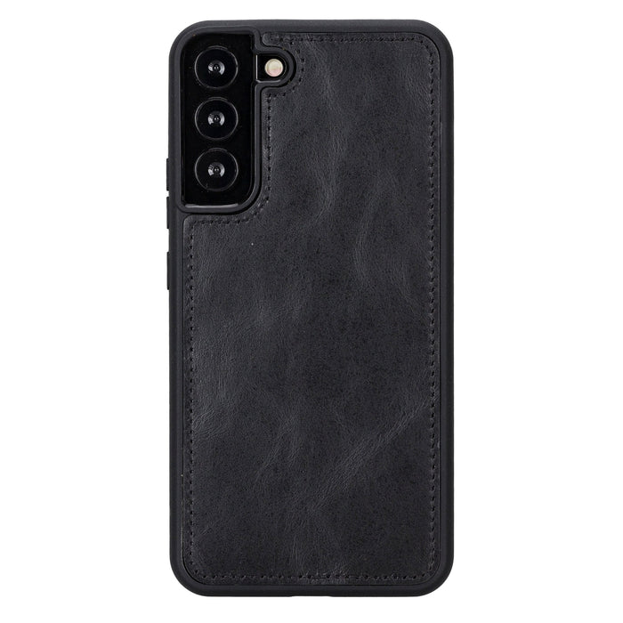Carter Leather Samsung S23 Plus Detachable Wallet Case, Rustic Black - BlackBrook Case