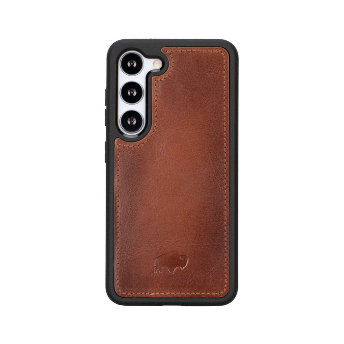 Carter Leather Samsung S24 Detachable Wallet Case, Burnished Tan - BlackBrook Case
