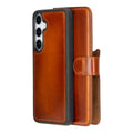 Carter Leather Samsung S24 Detachable Wallet Case, Rustic Tan - BlackBrook Case