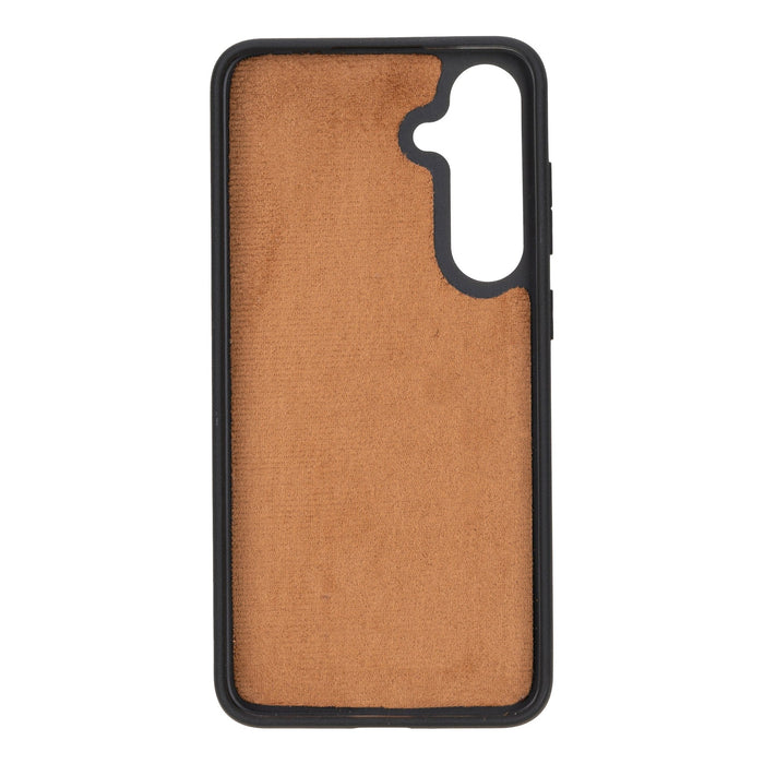 Carter Leather Samsung S24 Detachable Wallet Case, Rustic Tan - BlackBrook Case