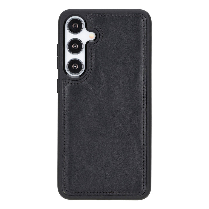 Carter Leather Samsung S24 Plus Detachable Wallet Case, Rustic Black - BlackBrook Case