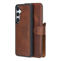 Carter Leather Samsung S24 Plus Detachable Wallet Case, Saddle Brown - BlackBrook Case
