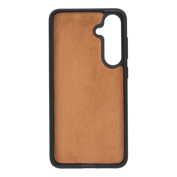Carter Leather Samsung S24 Plus Detachable Wallet Case, Saddle Brown - BlackBrook Case