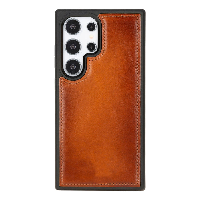 Carter Leather Samsung S24 Ultra Detachable Wallet Case, Rustic Tan - BlackBrook Case