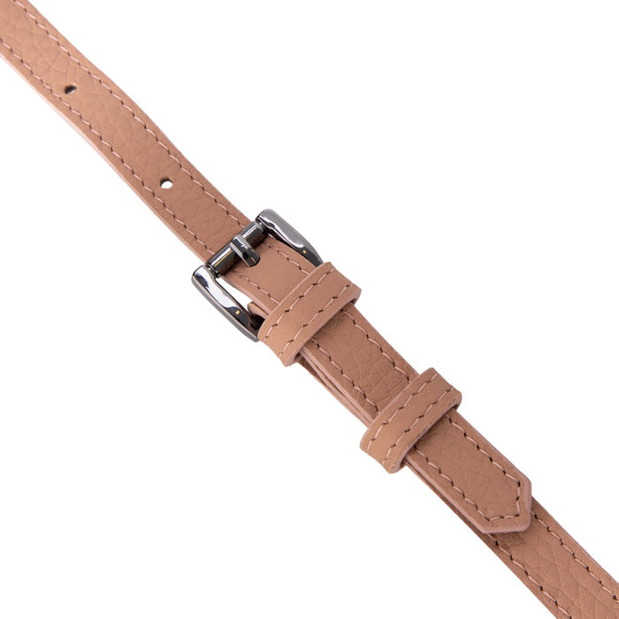 Castaway Full‑Grain Leather Crossbody Water Bottle Holder, Pink - BlackBrook Case
