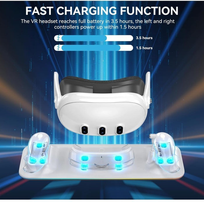 Charging Station Compatible with Meta Quest 3 Oculus Headset and Meta Quest3 VR