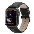 Classic Leather Band – Apple Watch 42 mm (Pebble Black, Black Hardware) - BlackBrook Case