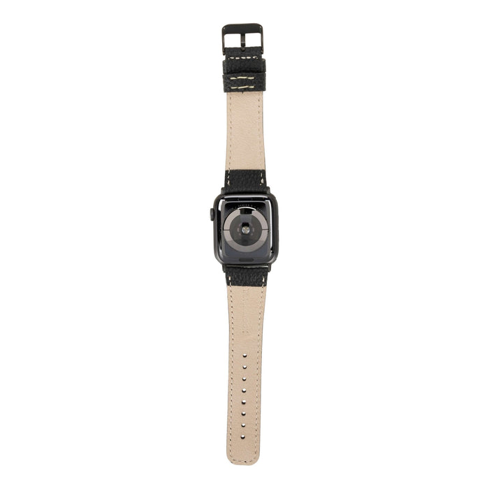 Classic Leather Band – Apple Watch Ultra 49 mm (Pebble Black, Black Hardware) - BlackBrook Case