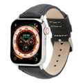 Classic Leather Band – Apple Watch 42 mm (Pebble Black, Silver Hardware) - BlackBrook Case