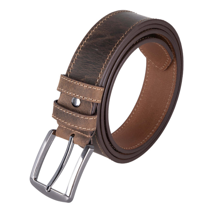Classic Leather Belt, Coffee - BlackBrook Case