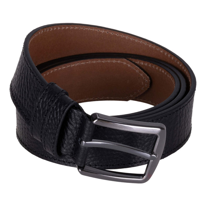 Classic Leather Belt, Pebble Black - BlackBrook Case