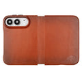 Classic Leather Folio Wallet Case for iPhone Duo, Burnished Tan - BlackBrook Case