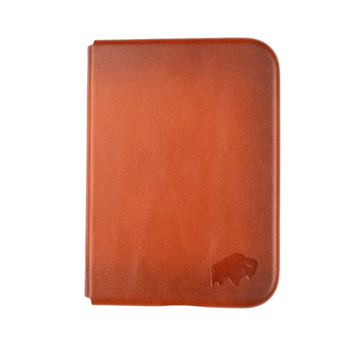 Classic Leather Folio Wallet Case for iPhone Duo, Burnished Tan - BlackBrook Case
