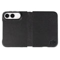 Classic Leather Folio Wallet Case for iPhone Duo, Pebble Black - BlackBrook Case
