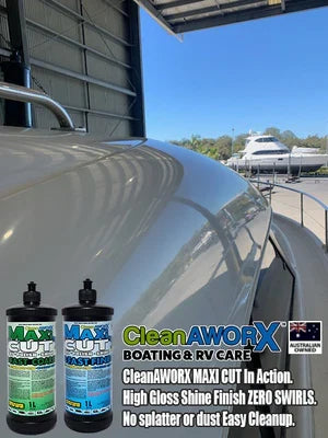 CLEANAWORX MAXI CUT 3 Fine Cut and Polish Zero Swirls High Gloss Shine 1L - Bosuns Boat
