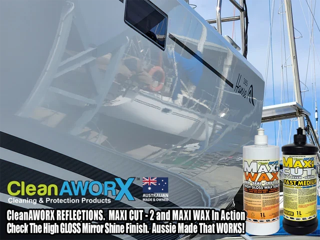 CLEANAWORX - MAXI CUT 2 Medium Cust and Polish Zero Swirls High Gloss Shine 1L - Bosuns Boat
