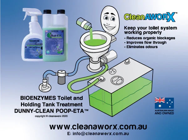 CLEANAWORX - Poop - ETA ENZYME Toilet Holding Tank Treatment 1L - Bosuns Boat